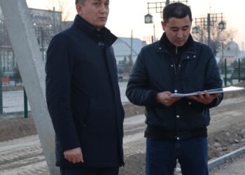 Сауран  аудан орталығында жаңа аллеяның құрылысы басталды