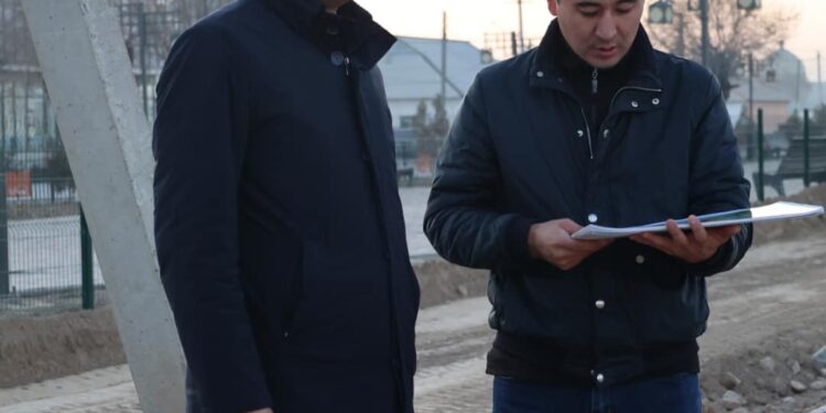 Сауран  аудан орталығында жаңа аллеяның құрылысы басталды