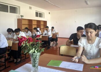 Сауран Ауданы Білім Бөлімі.2025 жылдың 4 маусым күні №1 жалпы білім беретін мектебінің 11-сынып оқушылары алгебра және анализ бастамалары пәнінен мемлекеттік қорытынды аттестаттау емтихан тапсыруда.