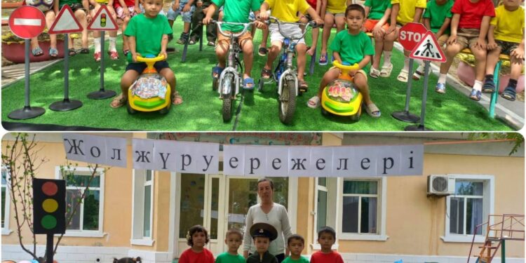 Сауран ауданы білім бөліміне  қарасты, «Саламат» бөбекжай-балабақшасы ЖМ «Құлыншақ » ересек тобында «Жол жүру ережелері»