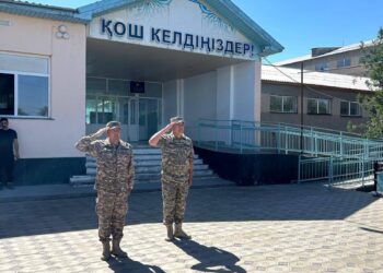 Сауран ауданы білім бөліміне қарасты. А.Югнаки жом,Әскери  дайындық сабақтары өтті.