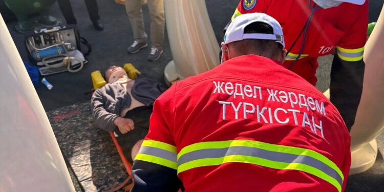 Республикалық чемпионатта жедел жәрдем бригадалары өз шеберлігін көрсетті .