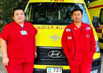 Ана мен бала аман – жедел жәрдем бригадасының еңбегі .