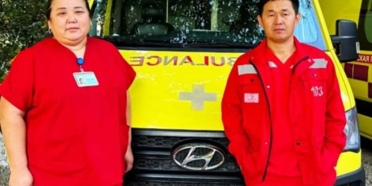 Ана мен бала аман – жедел жәрдем бригадасының еңбегі .