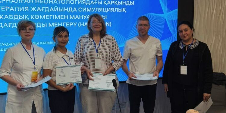 Түркістан қаласында Екатеринбург қаласынан реаниматолог-неонатолог дәрігерлердің қатысуымен Караева А.А. шеберлік сабақ өтті.